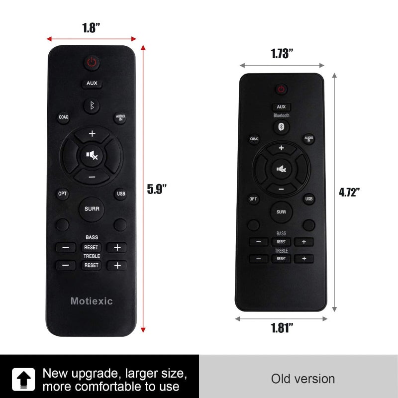 Motiexic Remote for Philips Soundbar HTL2101A/F7 HTL2111A/F7 HTL2160/F7 /F7996510059695 HTL996580004176 HTL1170BF7 HTL1170B/F7 HTL1177BF7 HTL1177B/F7 RT996580004176 - Image 2
